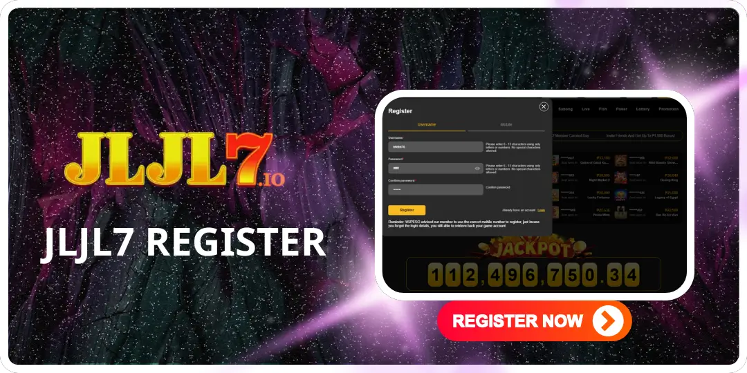 Register - How to Register an Account on JLJL7 1 REGISTER jljl7